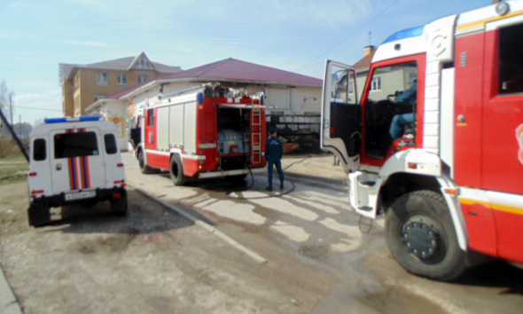 Пожар В переулке Александра Соколова в городе Ковров