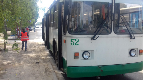 ДТП в Коврове - падение пассажира в троллейбусе